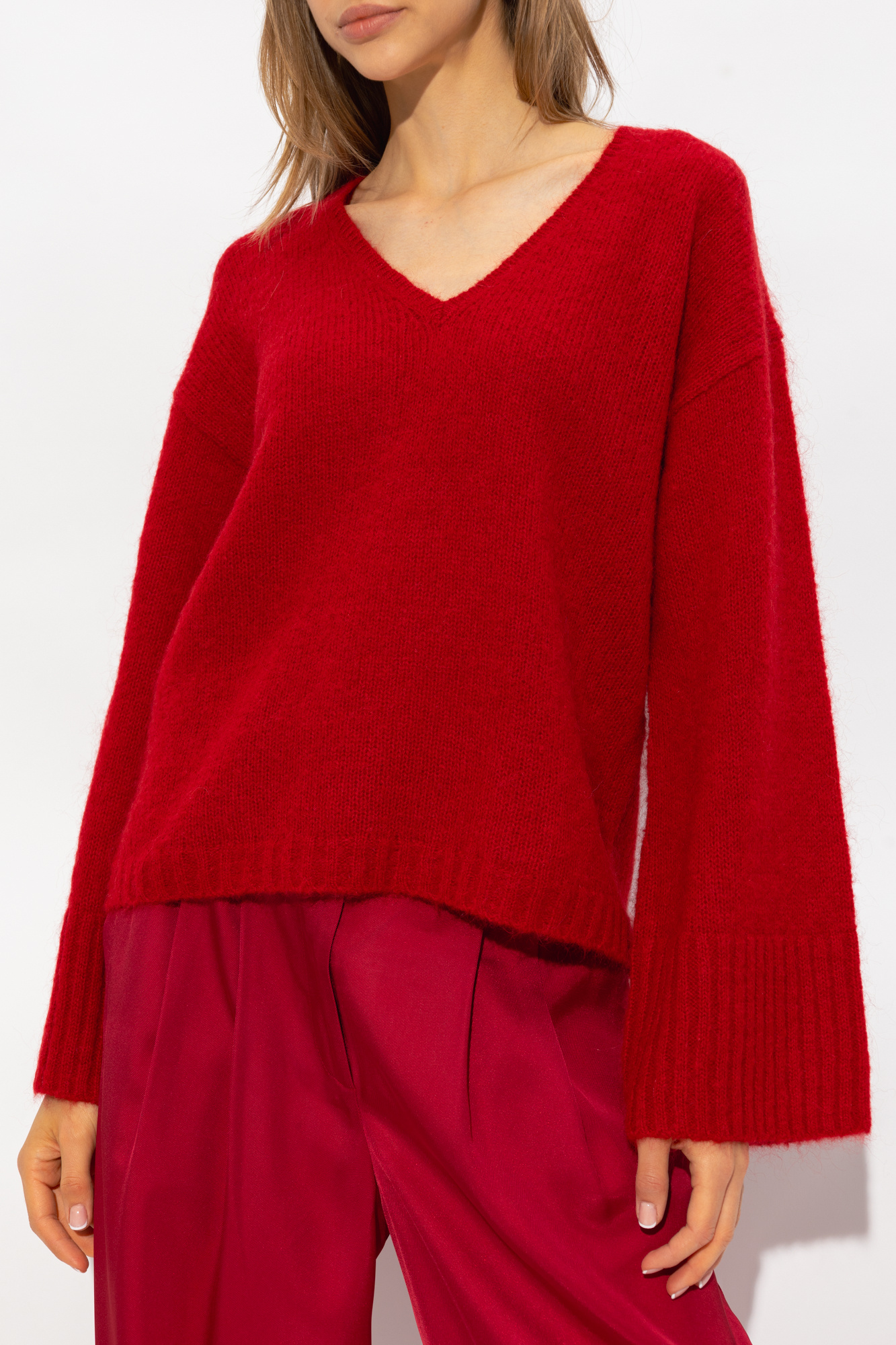 Red Cimon sweater By Malene Birger Vitkac France